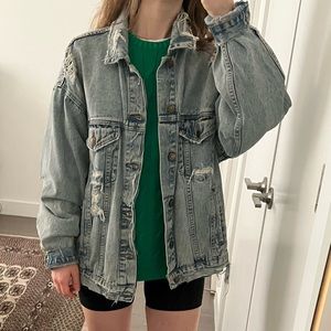 LF CARMAR Distressed Denim Jacket